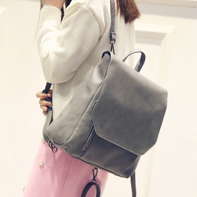 雙肩包女韓版新款女士包學院風休閑簡約背包旅行包大容量書包