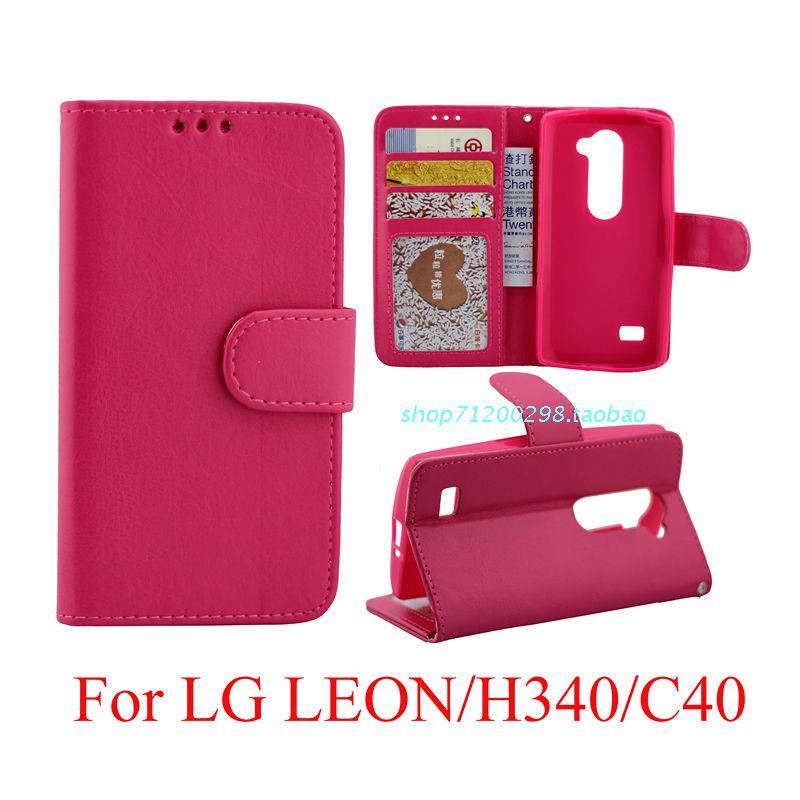 LG Leon/H340/C40手機套瘋馬紋相框皮套左右開翻插卡保護外殼批發