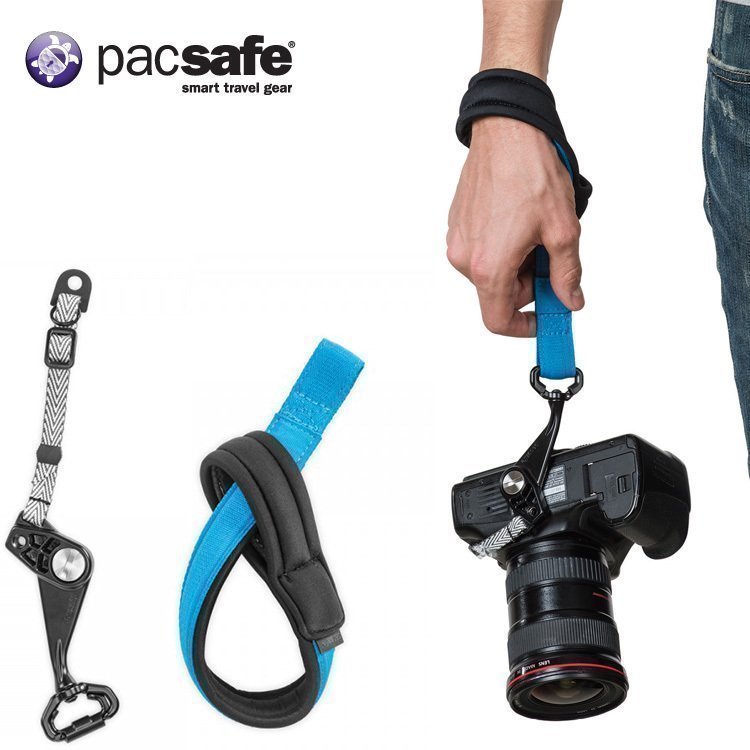 美國pacsafe相機配件手腕帶 防盜防搶保護帶 加厚護手相機帶 官方