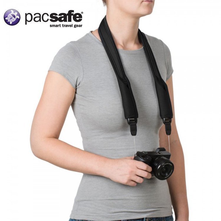 美國pacsafe防盜相機掛帶 胸帶 加厚多型號相機掛帶保護帶
