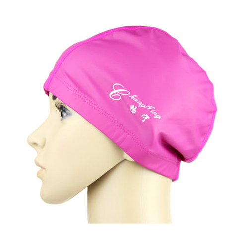 溫泉泳帽 防水護耳PU涂層帽 男女通用長發高彈不勒頭純色游泳帽