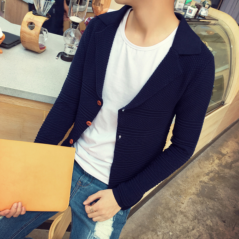 青少年男士風衣英倫修身型學生衣服潮流男秋季短款風衣韓版薄外套
