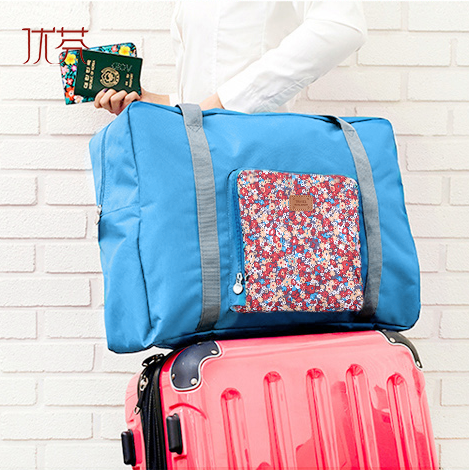 碎花旅行收納袋旅行包 大容量收納包可折疊易攜帶旅行箱伴侶