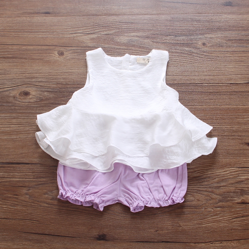 女童裝寶寶背心夏季薄款嬰兒無袖t恤韓版小女孩上衣服打底衫